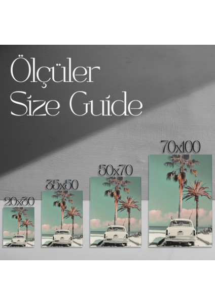 Plaj Manzaralı Klasik Araba Soyut Sanat Tablosu modelleri