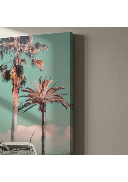 Plaj Manzaralı Klasik Araba Soyut Sanat Tablosu indirimleri