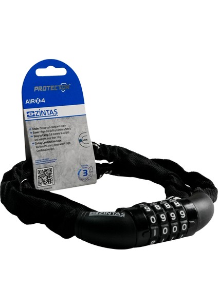 Airx4 Bisiklet Kilidi Kask Kilidi