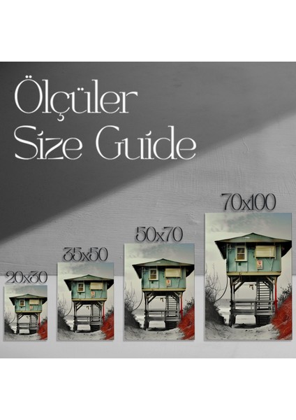 Sahil Evi Plaj Manzaralı Tablo modelleri