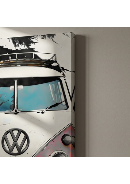 Retro Volkswagen T1 Plaj Arabası Tablosu indirimleri
