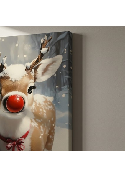 Kardan Adam Burunlu Ren Geyiği Noel Tablosu indirimleri