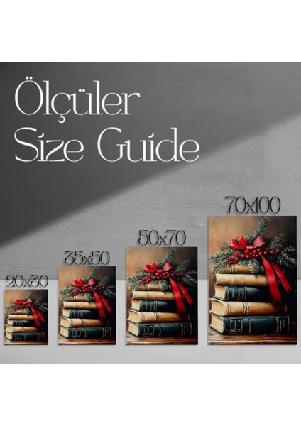 Kış Masalı Kitap Yığını Tablosu modelleri