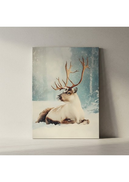 Kış Ormanı Rengi Ren Geyiği Tablosu fiyatları