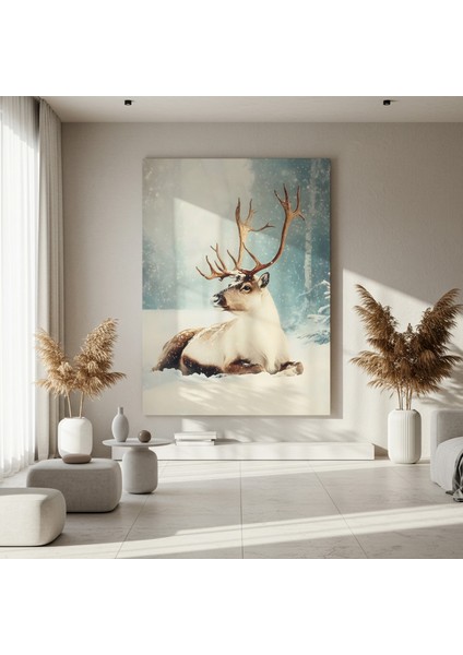 Kış Ormanı Rengi Ren Geyiği Tablosu fırsatları