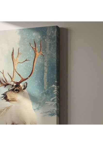 Kış Ormanı Rengi Ren Geyiği Tablosu indirimleri