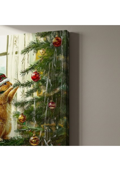 Noellerde Tavşan ve Noel Ağacı Tablosu indirimleri