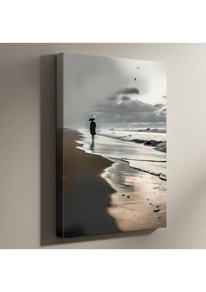 Yağmurlu Plaj Manzarası Tablosu