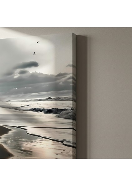 Yağmurlu Plaj Manzarası Tablosu indirimleri