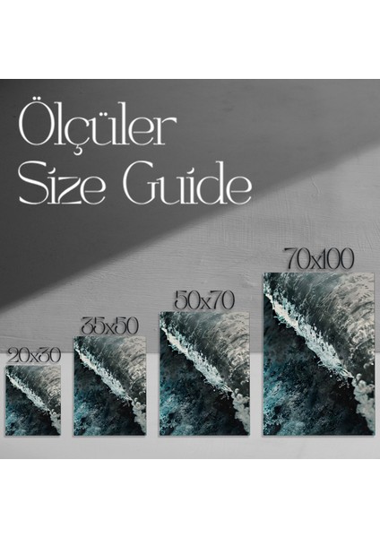Okyanus Dalgası Plaj Temalı Soyut Sanat Tablosu modelleri