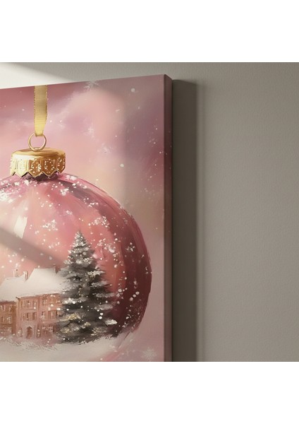 Pembe Kış Evi Noel Süs Tablosu indirimleri