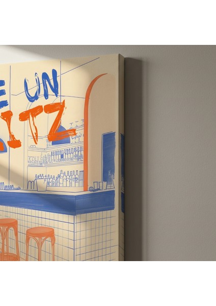 Aperol Spritz Bar İllüstrasyonu Tablosu indirimleri