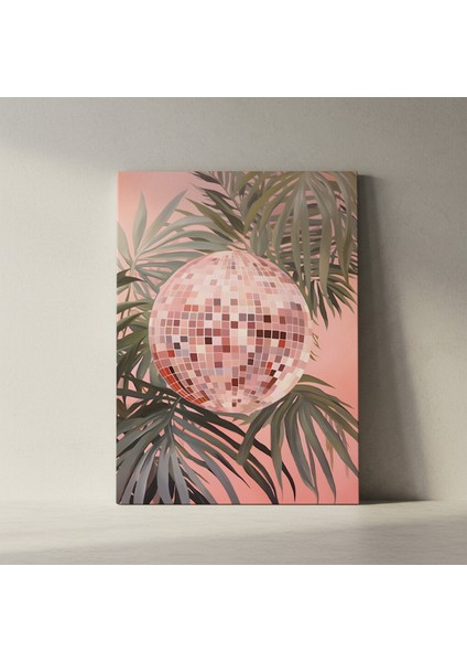 Tropikal Disko Aşkına Pembe Disko Topu Tablosu fiyatları