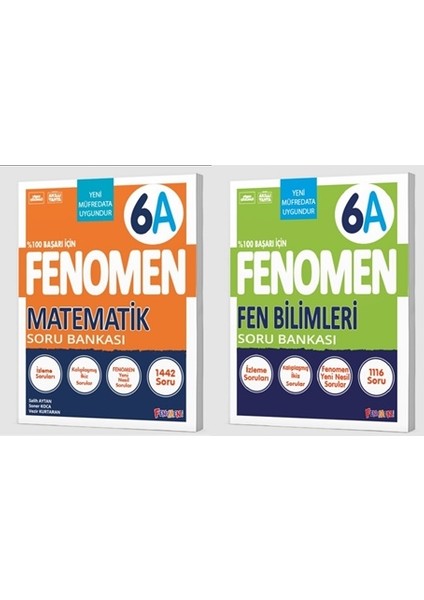 Fenomen Okul 2026 6. Sınıf Matematik + Fen Bilimleri A Serisi Soru Seti 2 Kitap Güncel Müfredat