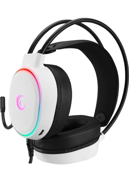 ROGUE Beyaz USB 7.1 Surround RGB Ledli Gaming Oyuncu Mikrofonlu Kulaklık fırsatları