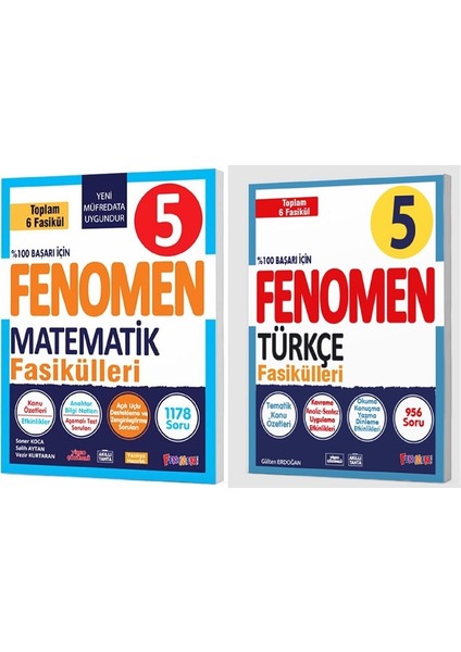 Fenomen Okul 2025 5. Sınıf Matematik + Türkçe Fasikül Seti 2 Kitap Güncel Müfredat