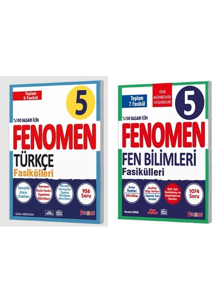 Fenomen Okul 2025 5. Sınıf Türkçe + Fen Bilimleri Fasikül Seti 2 Kitap Güncel Müfredat