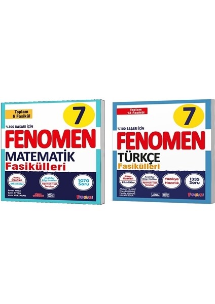 Fenomen Okul 2026 7. Sınıf Matematik + Türkçe Fasikül Seti 2 Kitap