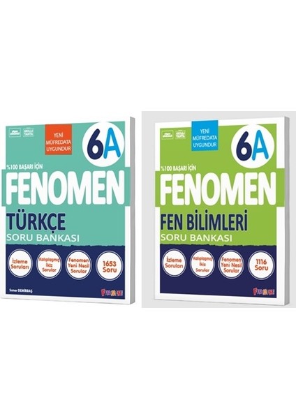 Okul 2025 6. Sınıf Türkçe + Fen Bilimleri A Serisi Soru Seti 2 Kitap