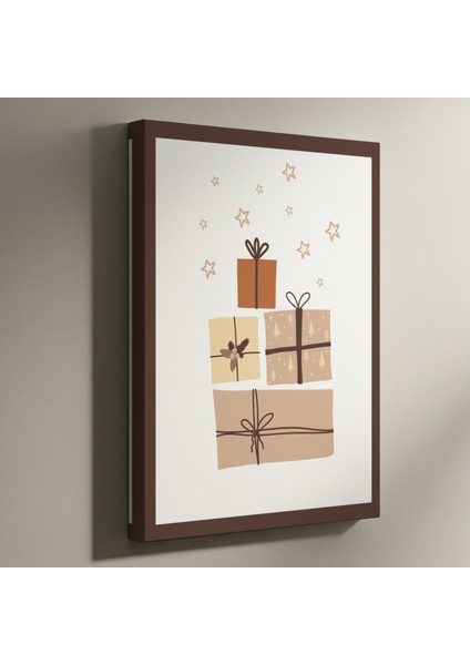 Kış Bayramı Hediye Paketleri Soyut Sanatı Tablosu