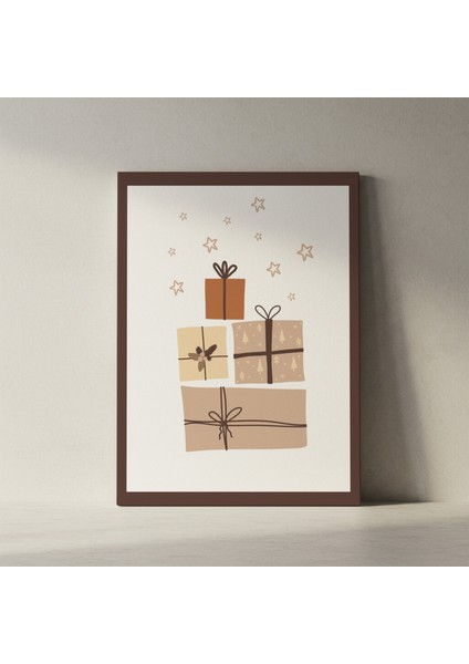 Kış Bayramı Hediye Paketleri Soyut Sanatı Tablosu fiyatları