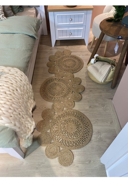 Snake Hasır Jüt Bej Yolluk Halı Kilim indirimleri