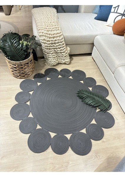Rhea Jüt Hasırlı El Örgüsü Kilim Halı Hasır Yuvarlak fırsatları