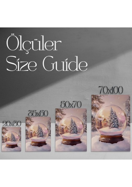 Kardan Adam ve Karlı Ev Tablosu modelleri