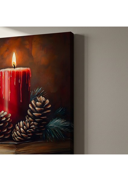 Kış Kalesi Mum ve Kozalaklar Tablosu indirimleri