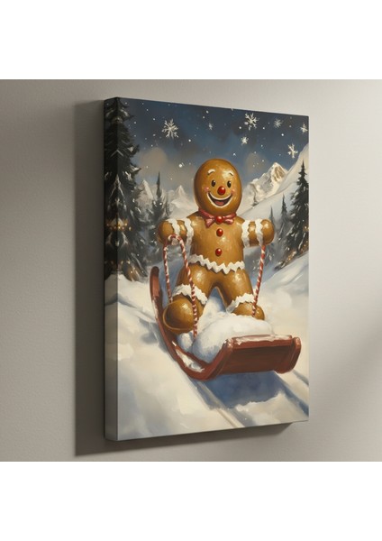 Kardan Adam ve Zencefilli Kurabiye Kış Masalı Tablosu