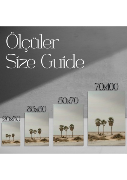 Minimalist Palmiye Ağaçları Plaj Manzarası Tablosu modelleri