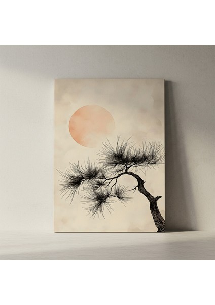 Minimalist Çam Ağacı ve Ay Tablosu fiyatları