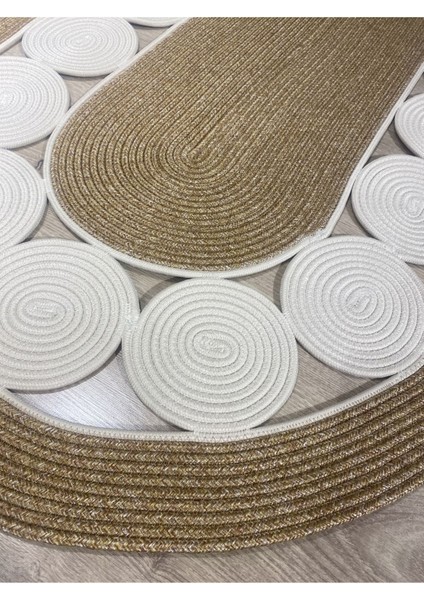 Cookie Jüt Hasırlı El Örgüsü Kilim fırsatları