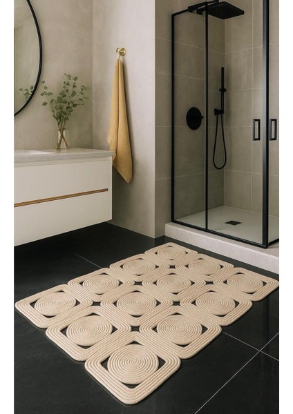 Solena Jüt Hasır Dikdörtgen Şık Kilim Halı Paspas Yolluk Evinizi Şımartın Tarzınızı Yansıtın