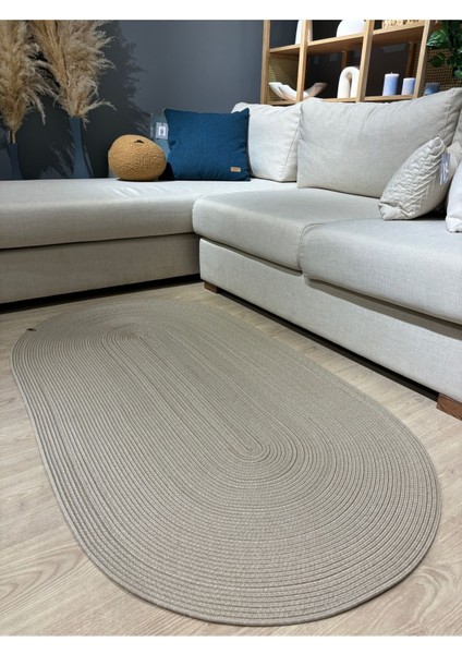 Galileo Oval Jüt Yuvarlak Hasır Görünümlü Klasik Halı Kilim fırsatları