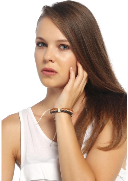 Deri Üç Sıra Örme Kadın Bileklik 1659-1700 fiyatları