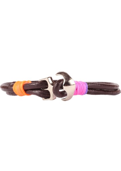 Gemi Çapası Figür Deri Unisex Bileklik 20 cm 3550-3592