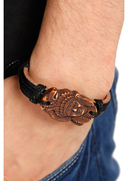 Indian Stone Deri Unisex Bileklik 1271-1300 modelleri
