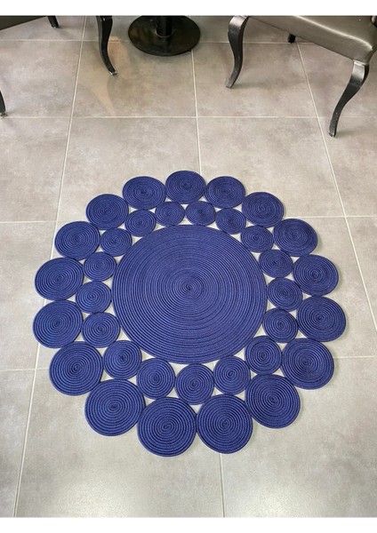 Hasır Jüt Çiçek Desenli Kilim Halı indirimleri