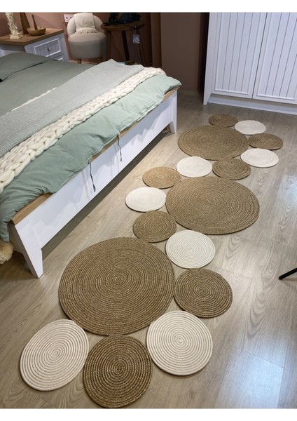 Snake Hasır Jüt Bej Yolluk Halı Kilim