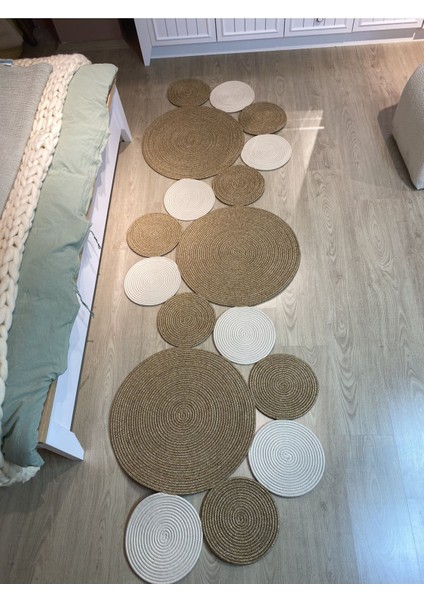 Snake Hasır Jüt Bej Yolluk Halı Kilim fırsatları