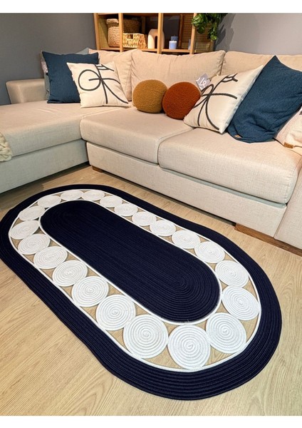 Cookie Jüt Hasırlı El Örgüsü Kilim indirimleri