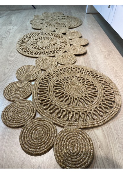 Snake Hasır Jüt Bej Yolluk Halı Kilim modelleri