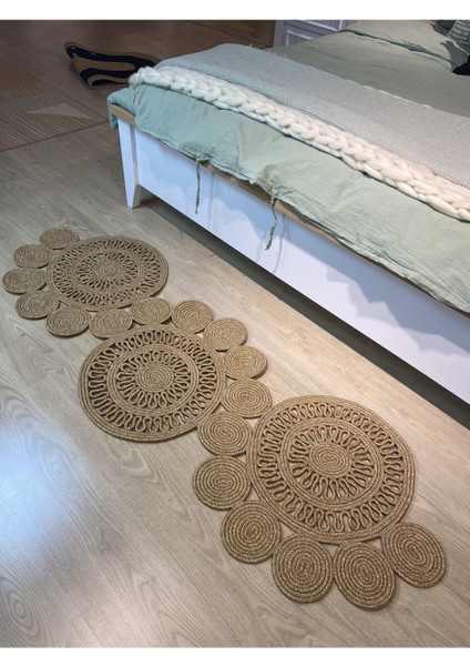 Snake Hasır Jüt Bej Yolluk Halı Kilim fırsatları