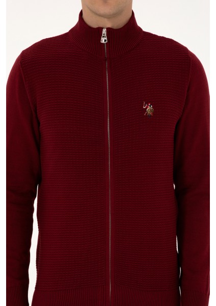 Erkek Bordo Hırka (Triko) 50307800-VR014