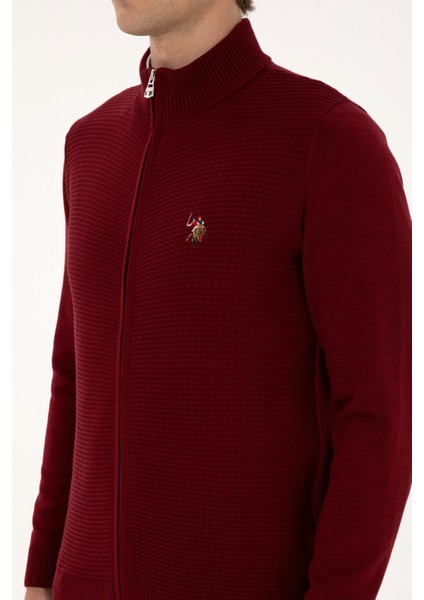 Erkek Bordo Hırka (Triko) 50307800-VR014