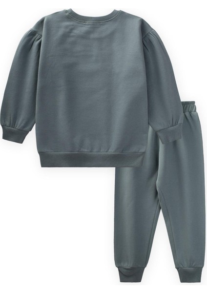 Etiket Detaylı Sweatshirt Takım 1-7 Yaş Çağla Yeşili fiyatları