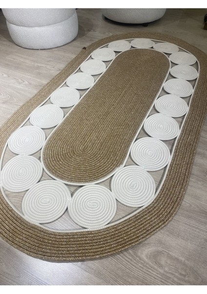 Cookie Jüt Hasırlı El Örgüsü Kilim indirimleri