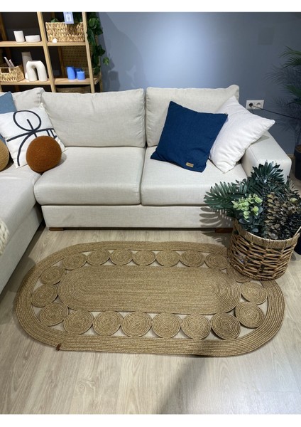 Cookie Jüt Hasırlı El Örgüsü Kilim fırsatları