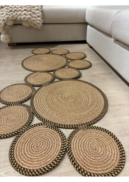 Siyah Snake Hasır Jüt Bej Yolluk Halı Kilim modelleri